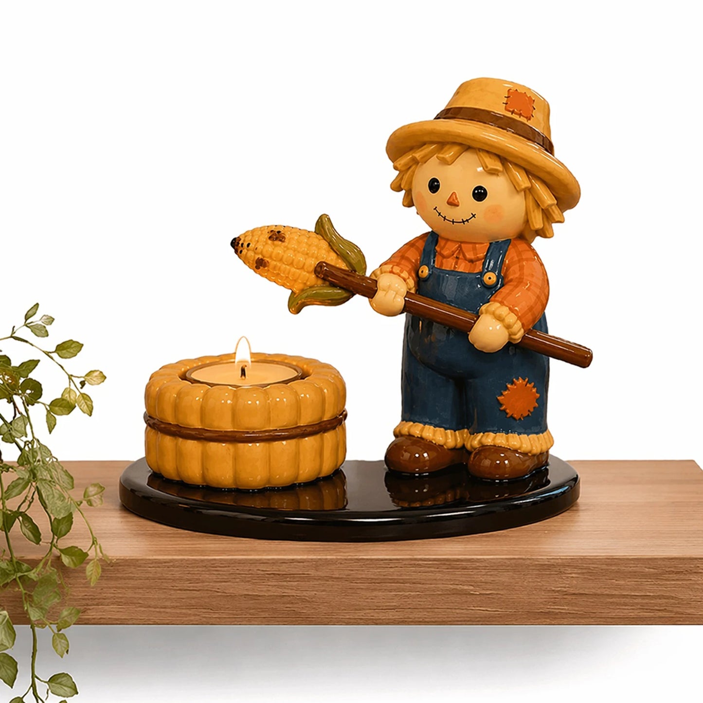 Resin Candle Holder Figurine Multi-Purpose Craft Figurine Ornaments Reusable Themed Tabletop Candle Holders Gift for Friends