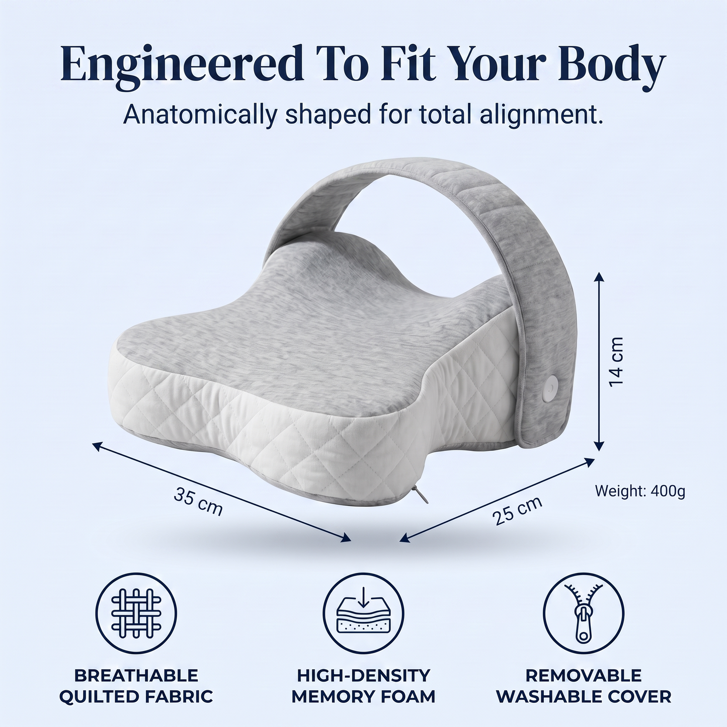 LunelaPro Knee Pillow for Side Sleepers