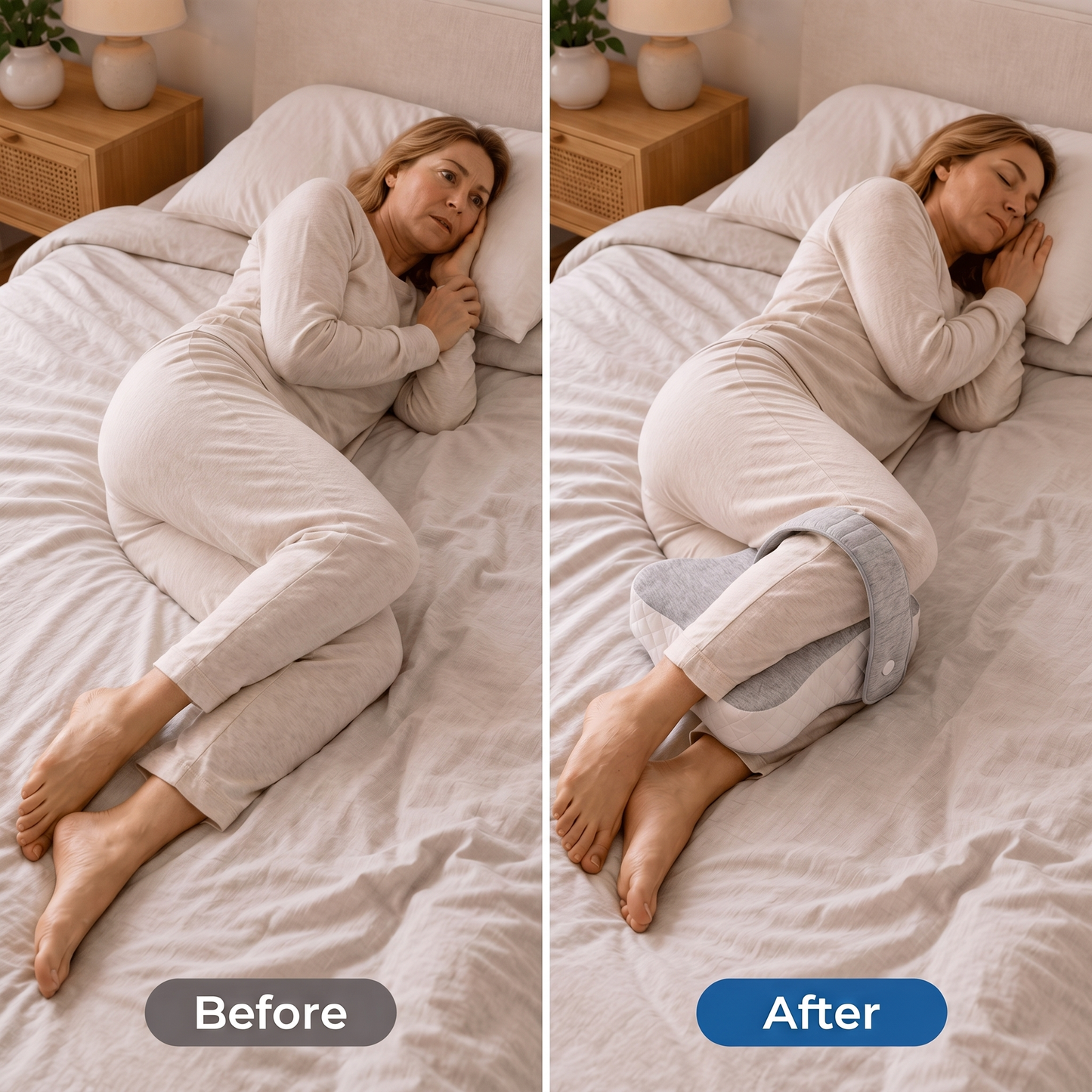 LunelaPro Knee Pillow for Side Sleepers