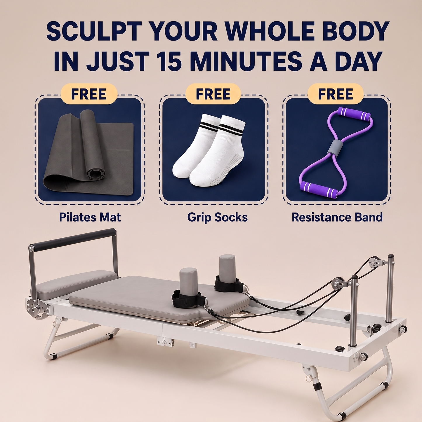 FlexReform™ - Foldable Pilates Reformer