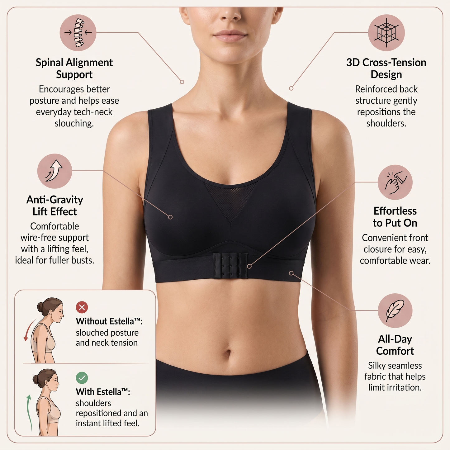 Estella™ - Posture Support Bra